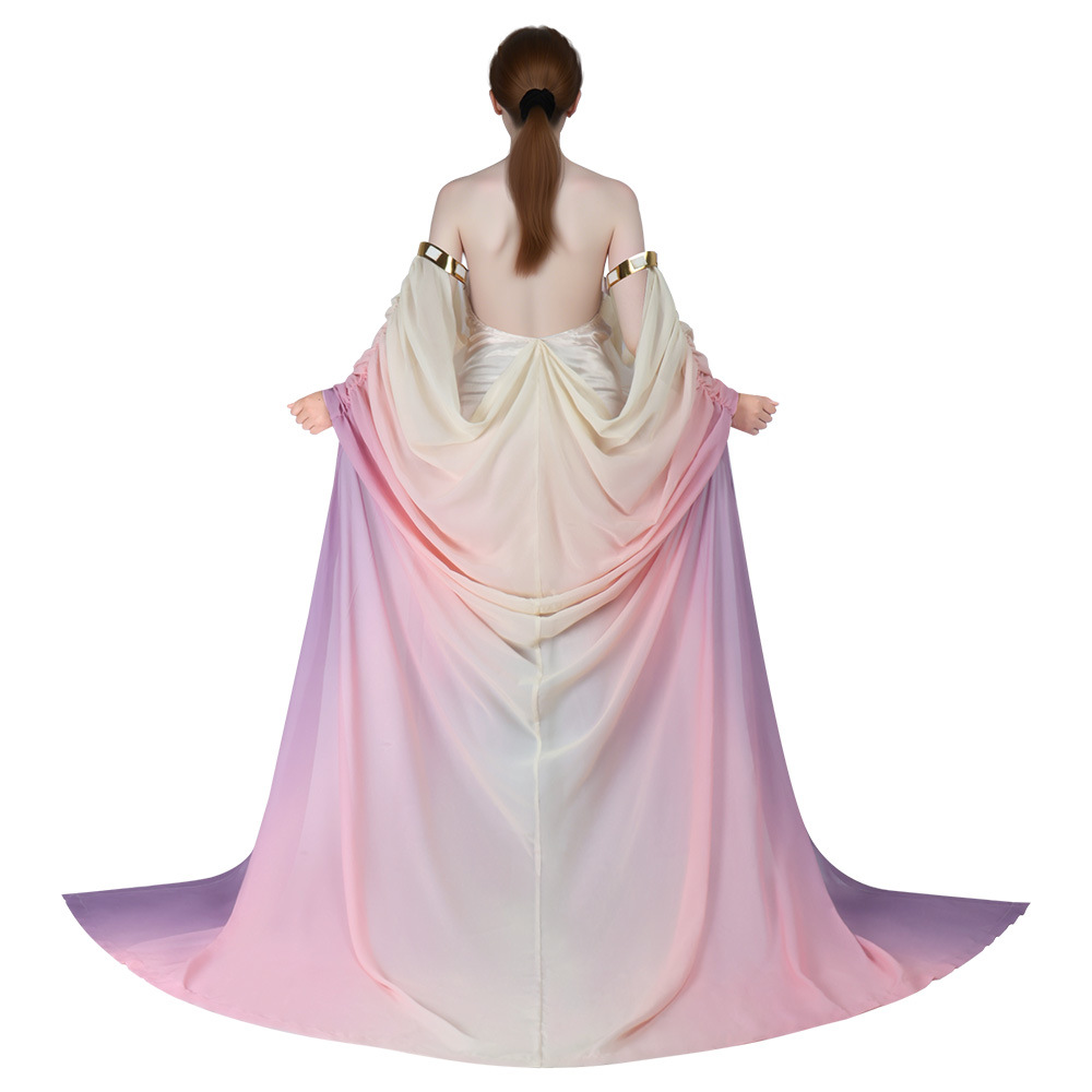 Padmé Amidala Purple Long Dress Outfits Halloween Carnival Cosplay Costume