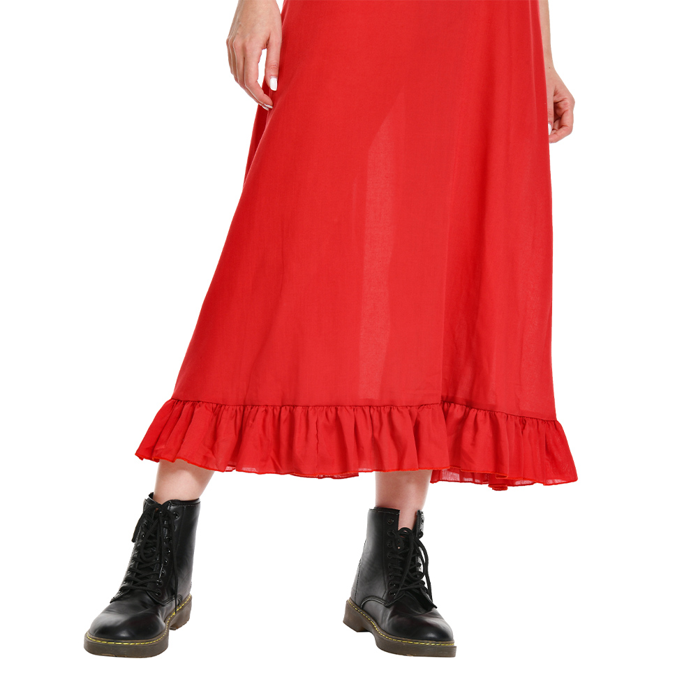 Pearl (2022) X Pearl Red Dress Outfits Halloween Horror Carnival Suit Cosplay Costume