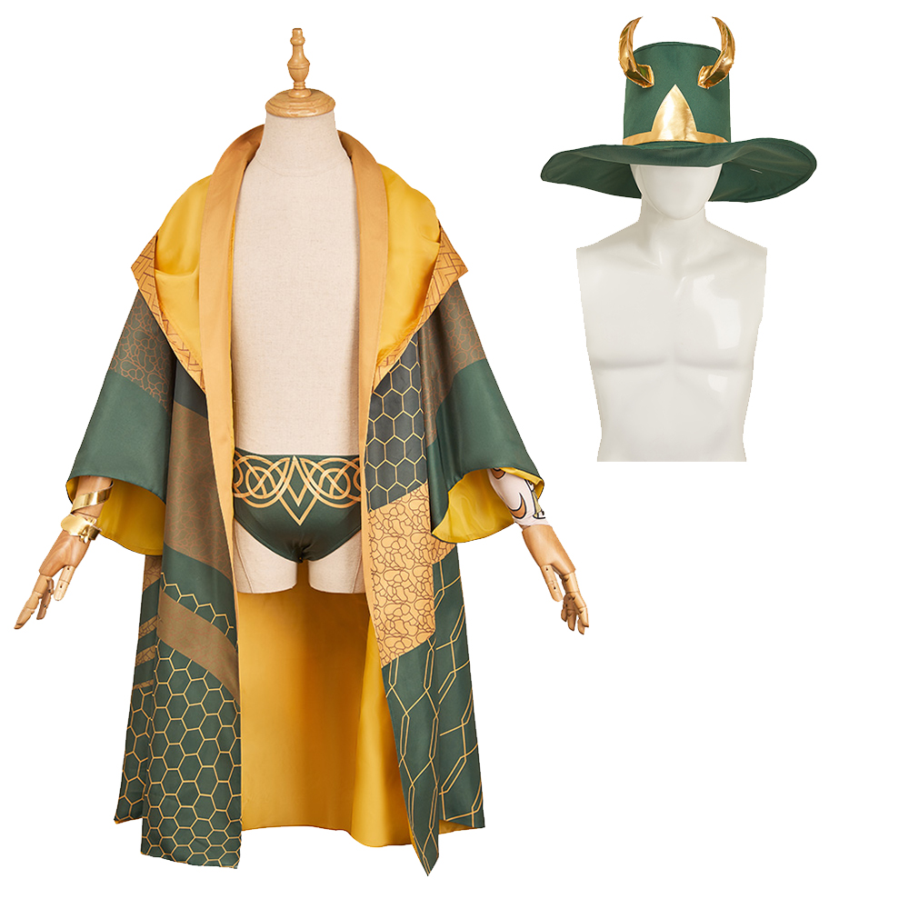 Rivals Loki Robe of Relaxation Robe Pants Set Halloween Carnival Party Cosplay Costume