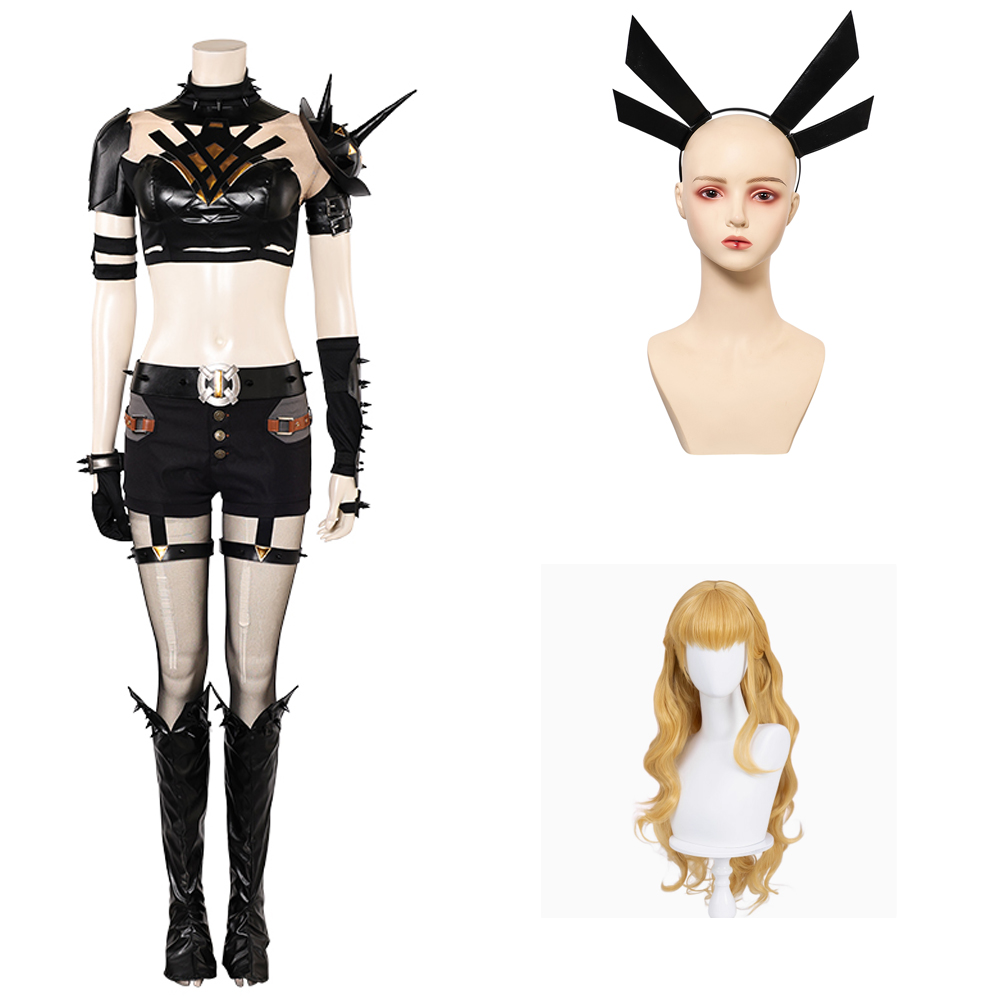 Rivals Magik Women Black Outfits Halloween Carnival Cosplay Costume