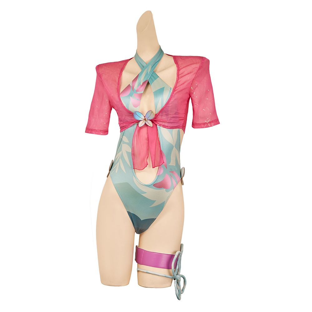 Rivals Psylocke Breezy Butterfly Swimsuit Set Halloween Carnival Party Cosplay Costume