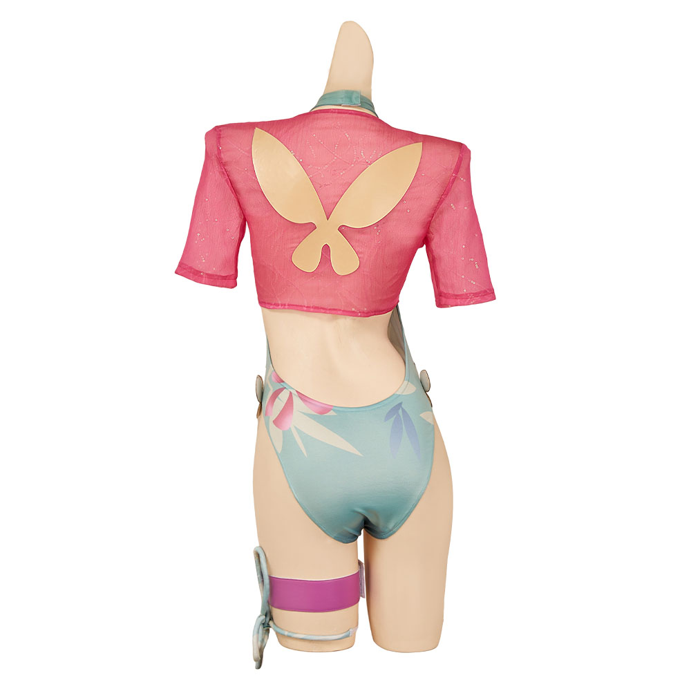Rivals Psylocke Breezy Butterfly Swimsuit Set Halloween Carnival Party Cosplay Costume