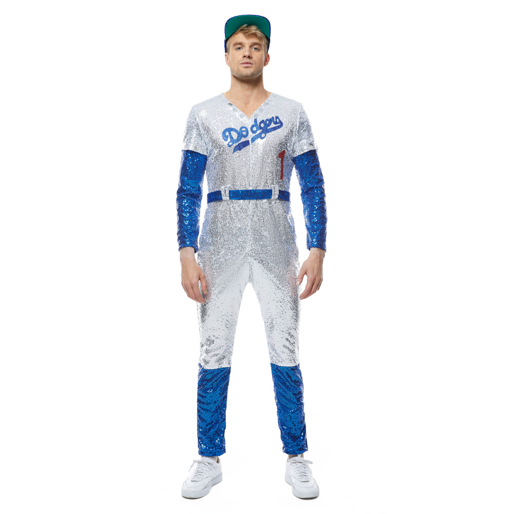 Rocketman Elton John Dodgers Baseball Uniform Cosplay Costume Halloween Suit