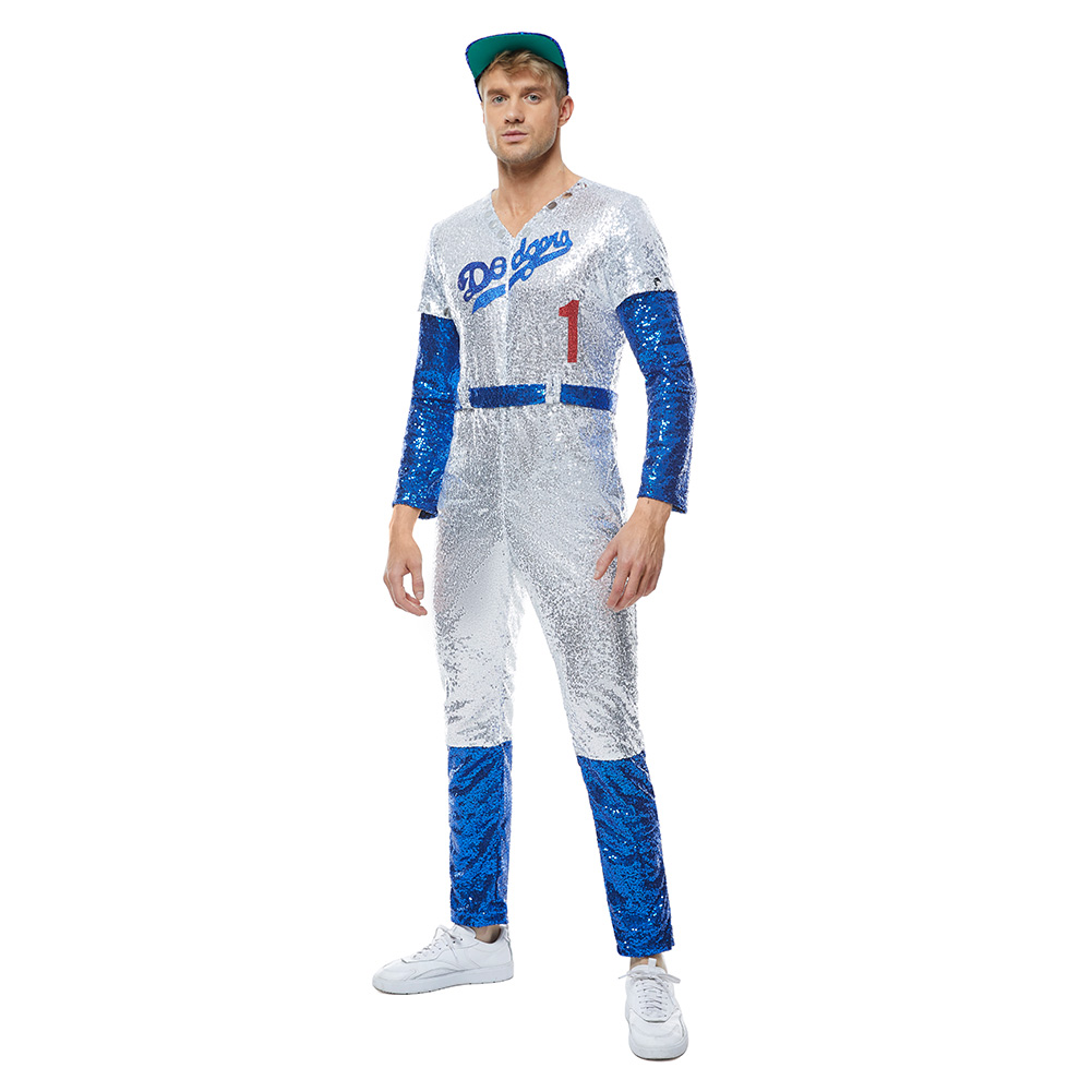 Rocketman Elton John Dodgers Baseball Uniform Cosplay Costume Halloween Suit