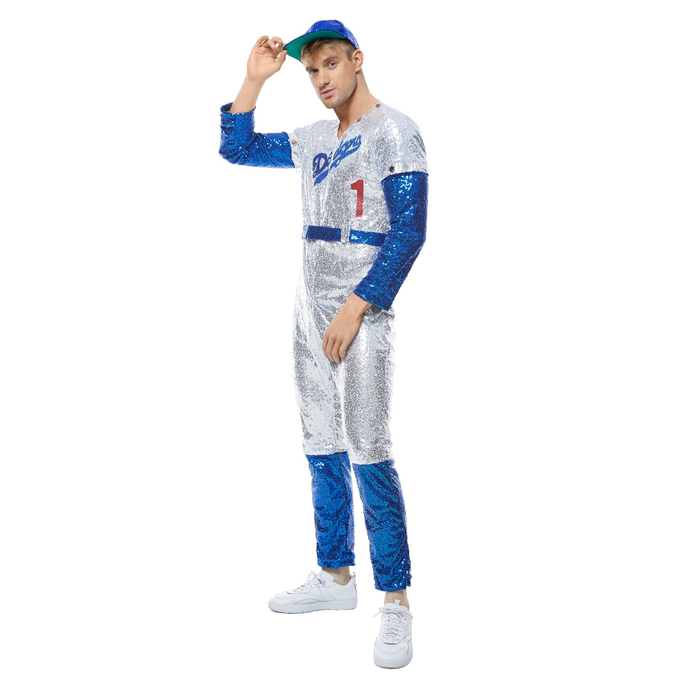 Rocketman Elton John Dodgers Baseball Uniform Cosplay Costume Halloween Suit