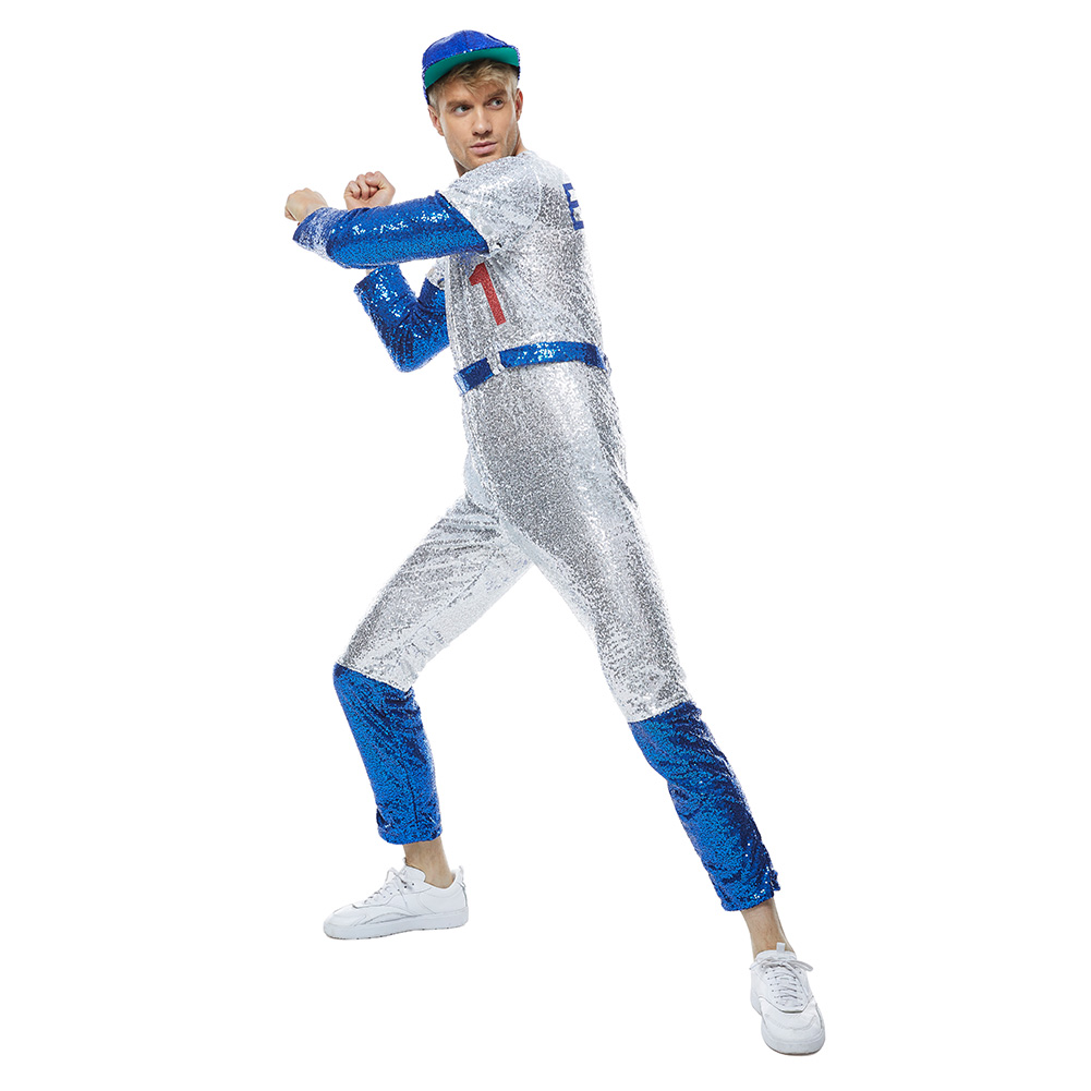 Rocketman Elton John Dodgers Baseball Uniform Cosplay Costume Halloween Suit