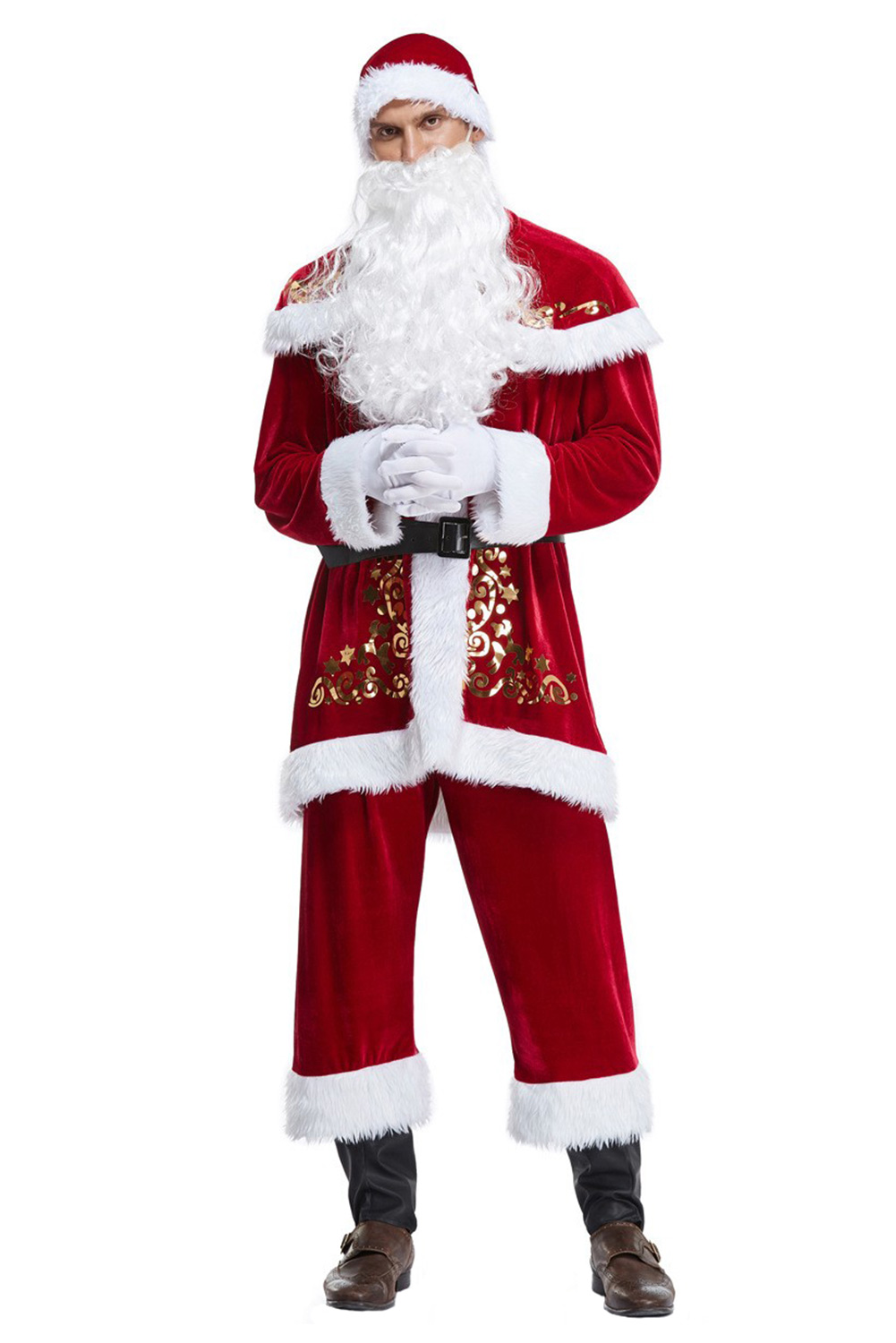 Santa Claus Christmas Adult Outfits Halloween Carnival Suit Cosplay Costume