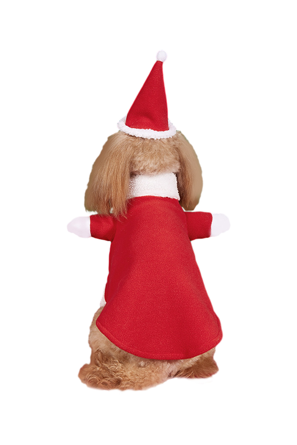 Santa Claus Dog Christmas Outfits Halloween Carnival Suit Cosplay Costume