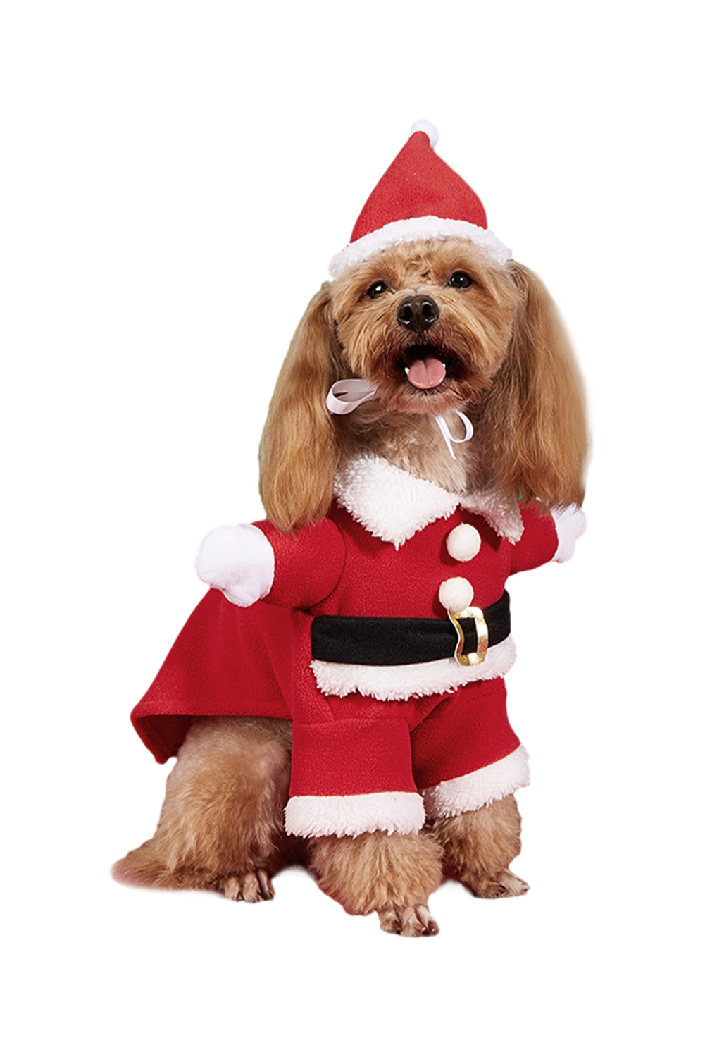 Santa Claus Dog Christmas Outfits Halloween Carnival Suit Cosplay Costume