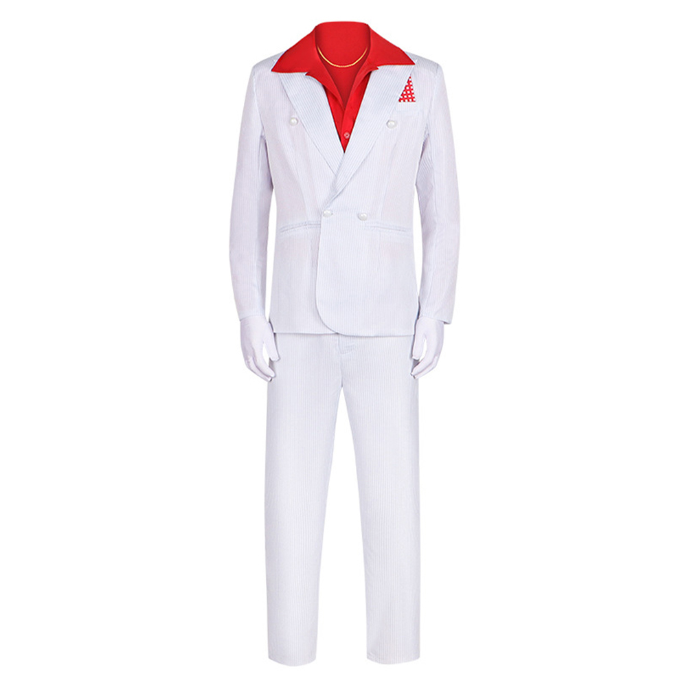 Scarface Al Pacino Men White Suit Halloween Carnival Party Cosplay Costume