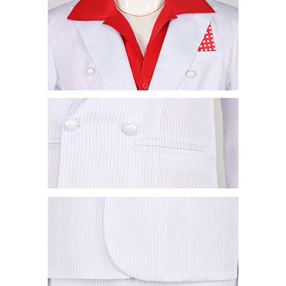 Scarface Al Pacino Men White Suit Halloween Carnival Party Cosplay Costume