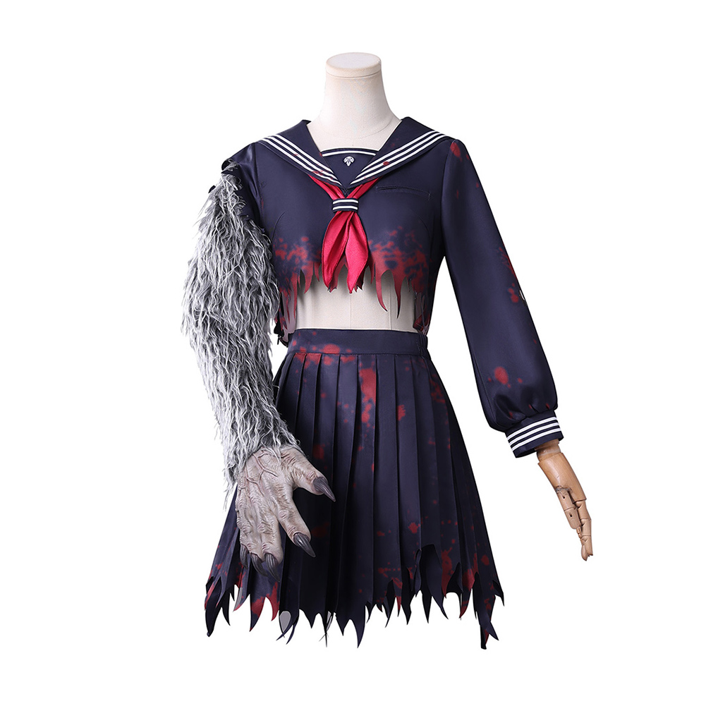 Silent Hill f Shimizu Hinako Uniform with Fur Hand Set Halloween Carnival Party Cosplay Costume