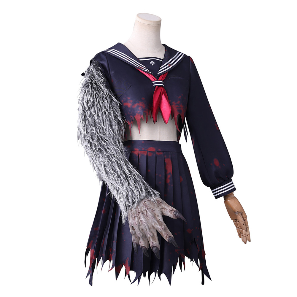Silent Hill f Shimizu Hinako Uniform with Fur Hand Set Halloween Carnival Party Cosplay Costume
