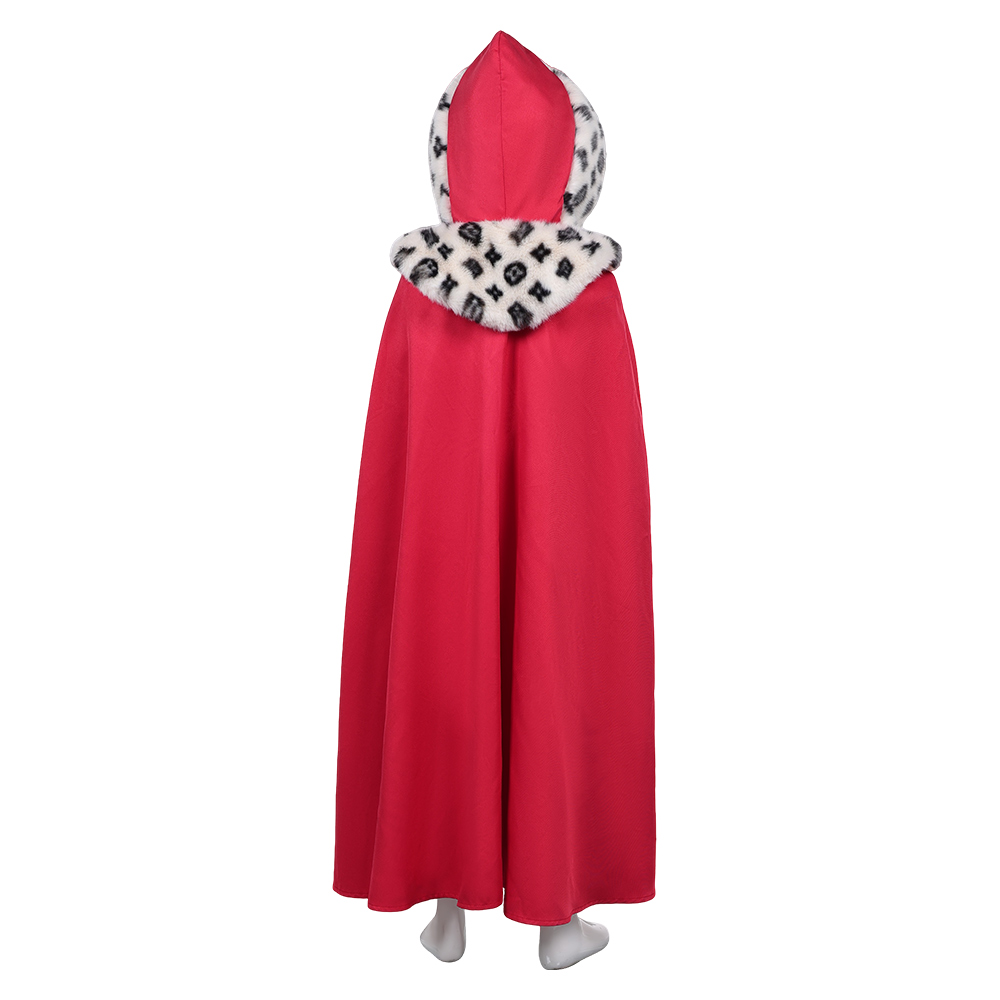 Snow Queen Gerda Kids Children Red Cloak Set Outfits Halloween Christmas Party Cosplay Costume