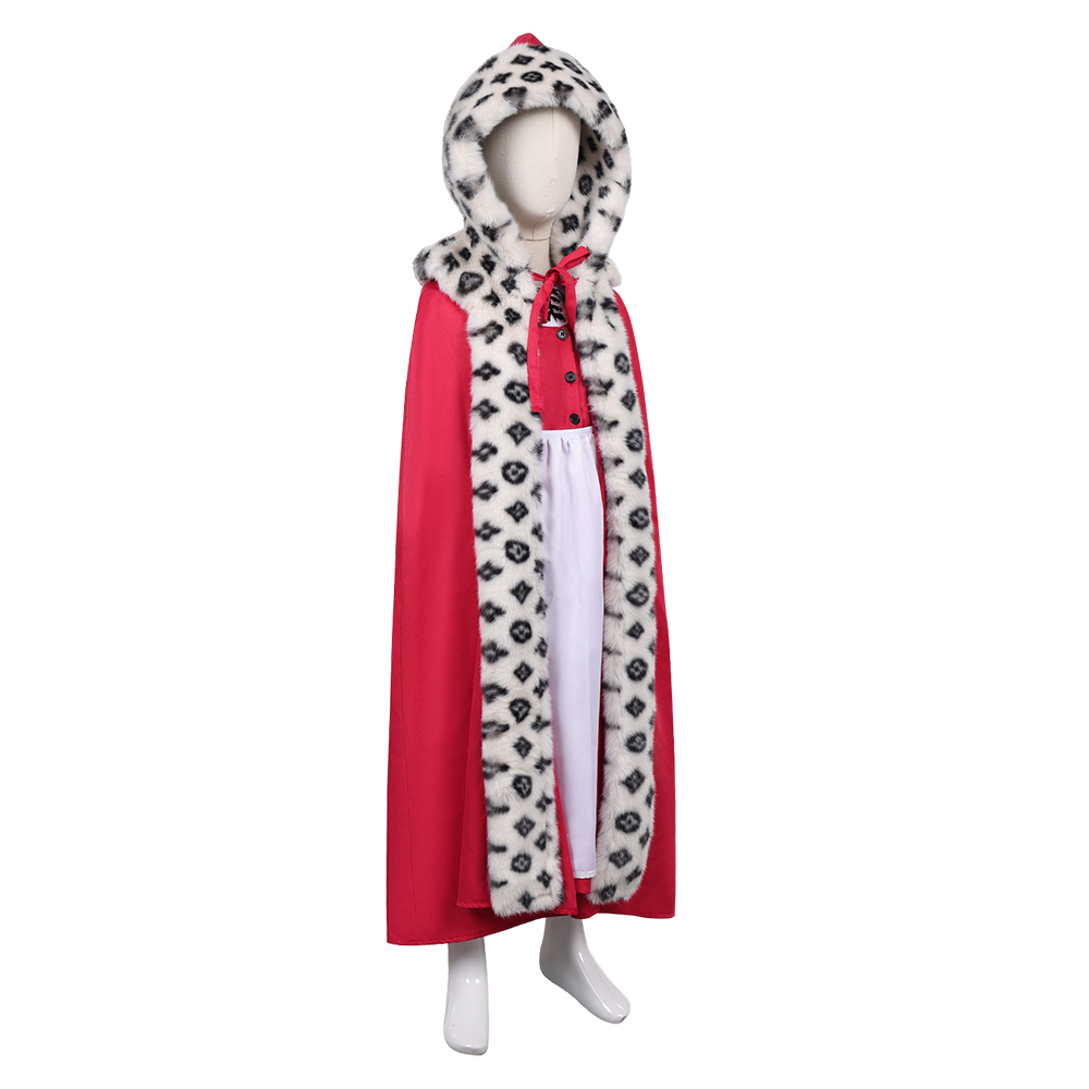Snow Queen Gerda Kids Children Red Cloak Set Outfits Halloween Christmas Party Cosplay Costume