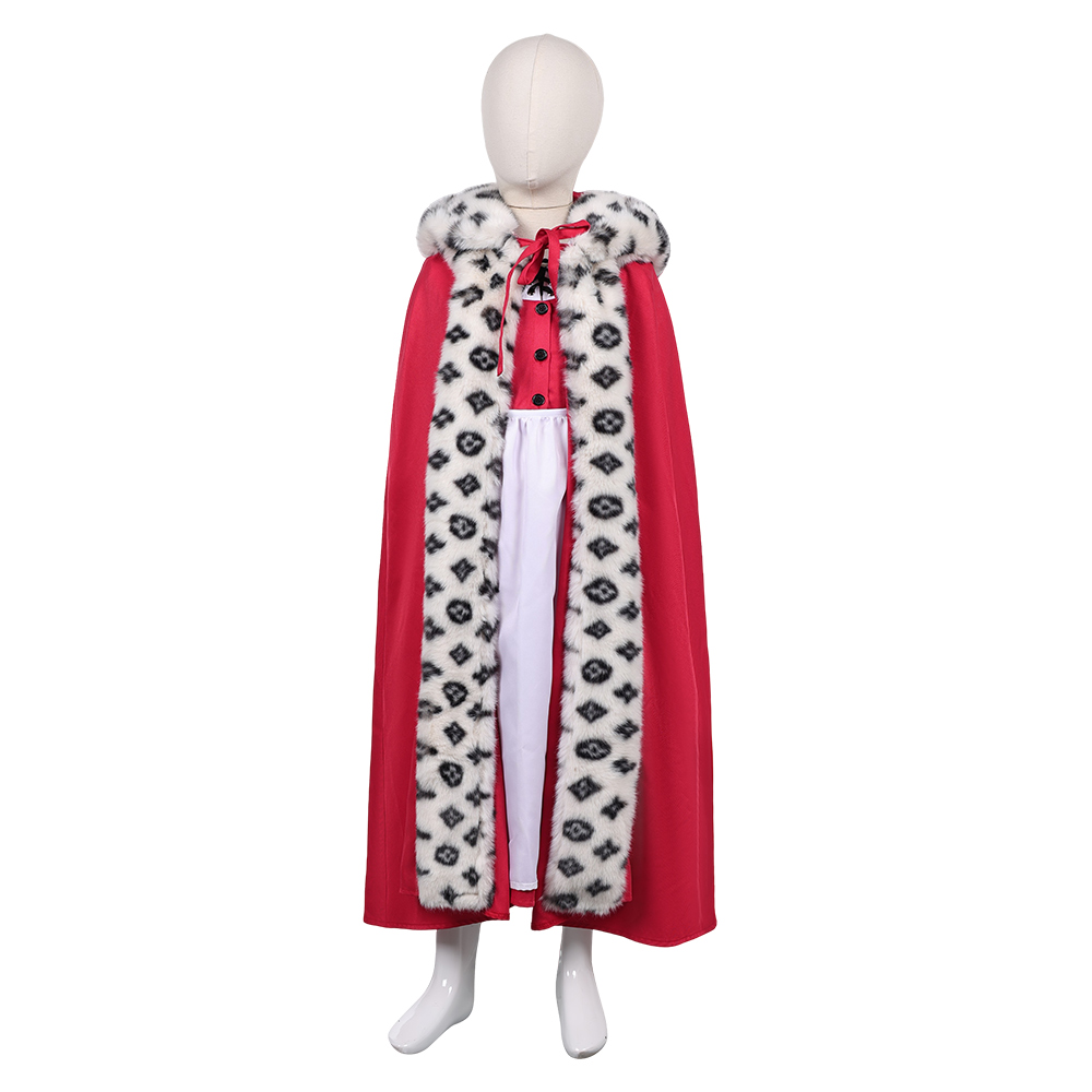 Snow Queen Gerda Kids Children Red Cloak Set Outfits Halloween Christmas Party Cosplay Costume