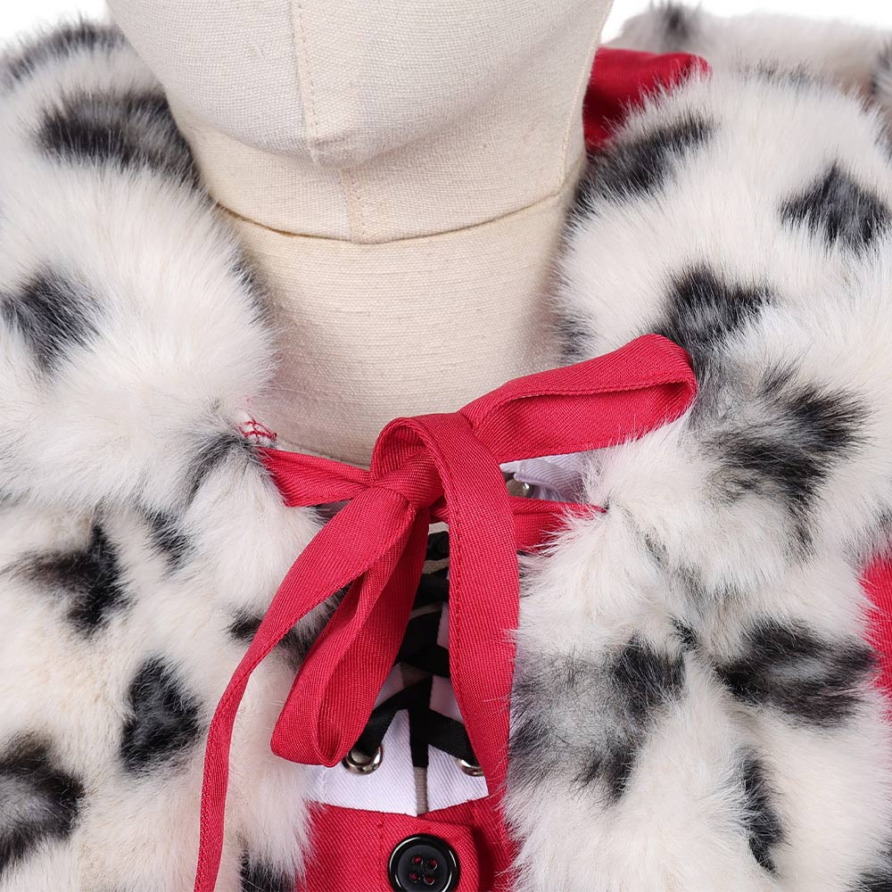 Snow Queen Gerda Kids Children Red Cloak Set Outfits Halloween Christmas Party Cosplay Costume