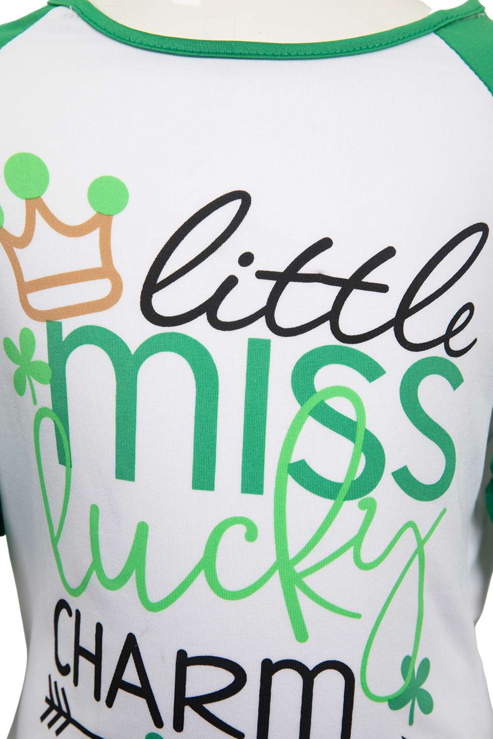 St. Patrick's Day Tutu Kids Girls Skirt With Headband Magic Wand Stickers Full Set Outfits Halloween Carnival Suit Cosplay Costume