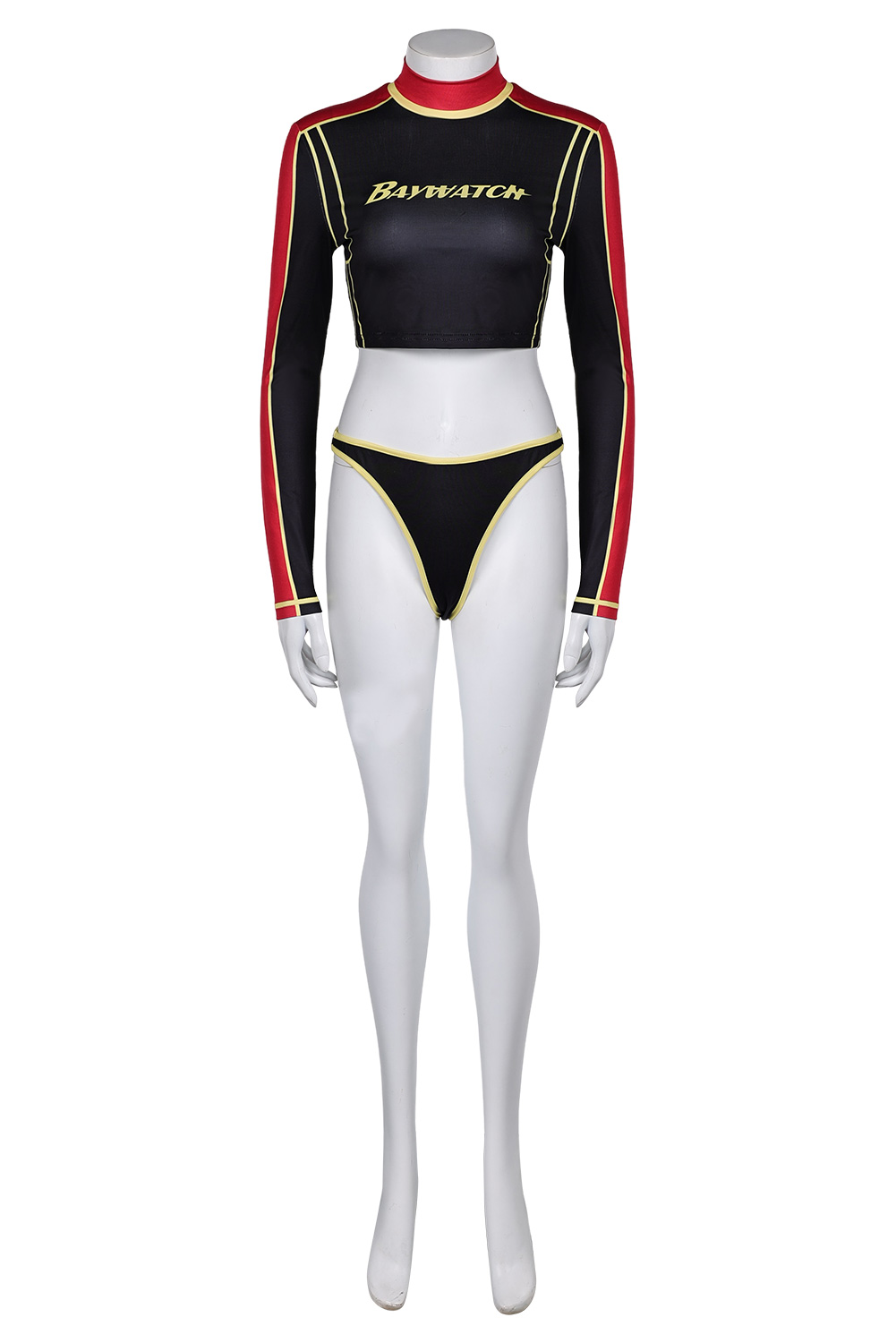 TV Baywatch Summer Quinn Black Print Split Swimsuit Outfits Halloween Carnival Suit Cosplay Costume