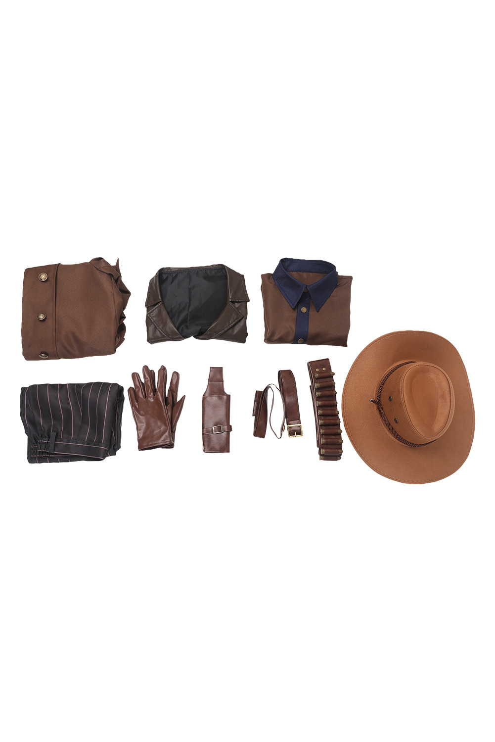 TV Fallout The Ghoul Cooper Howard Brown Outfit Halloween Carnival Suit Cosplay Costume