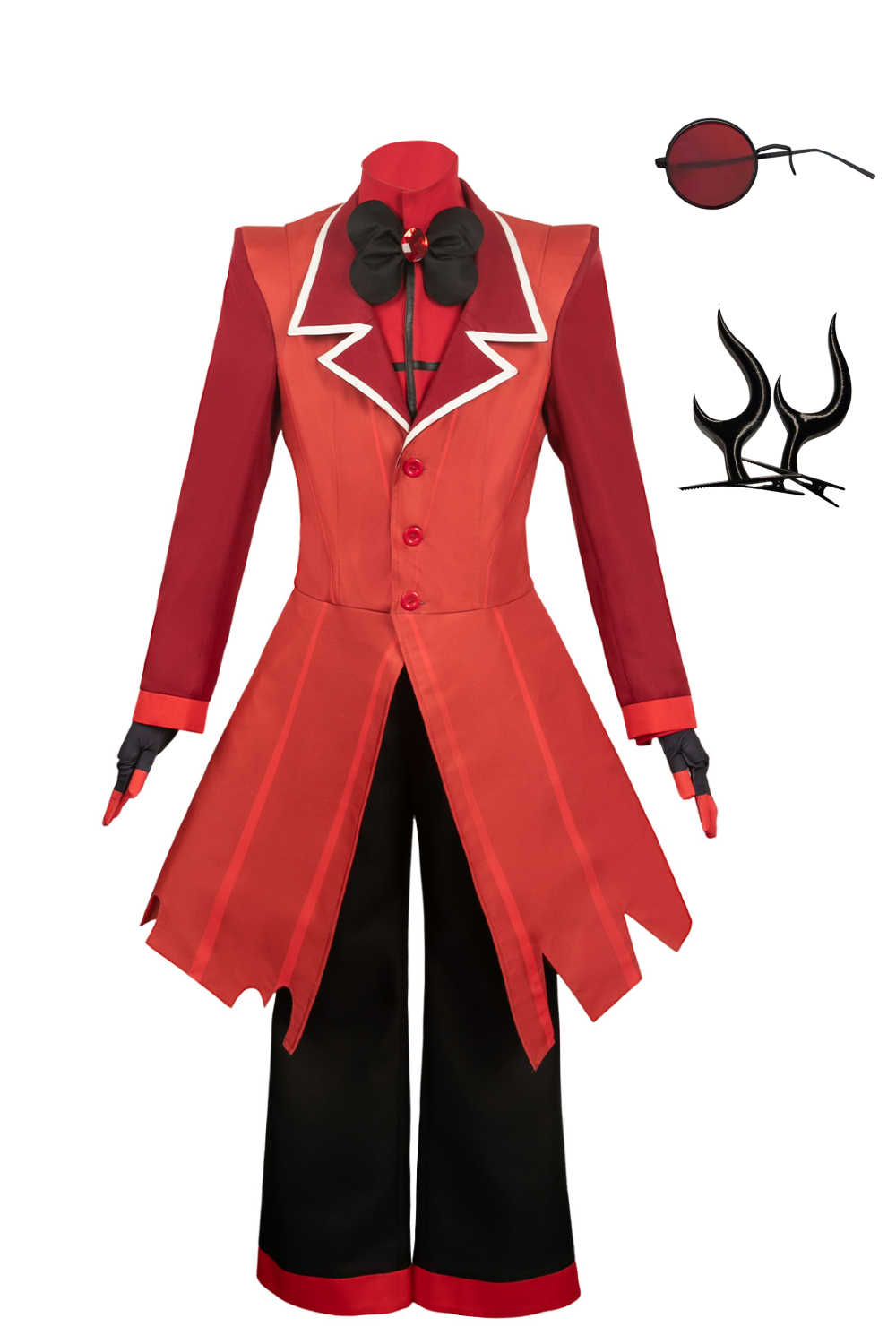 TV Hazbin Hotel 2024 Alastor Outfits Halloween Carnival Suit Cosplay Costume
