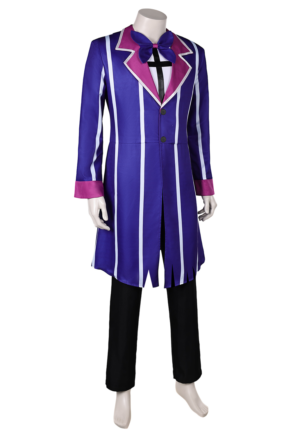 TV Hazbin Hotel Alastor Purple Uniform Outfits Halloween Carnival Suit Cosplay Costume