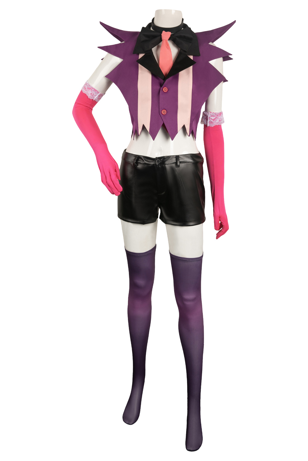 TV Hazbin Hotel Angel Dust Pink Combat Suit Outfits Halloween Carnival Suit Cosplay Costume