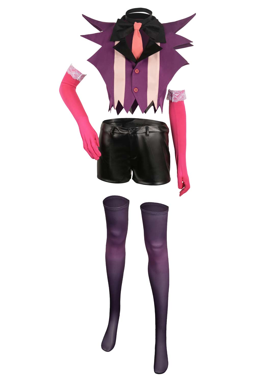 TV Hazbin Hotel Angel Dust Pink Combat Suit Outfits Halloween Carnival Suit Cosplay Costume