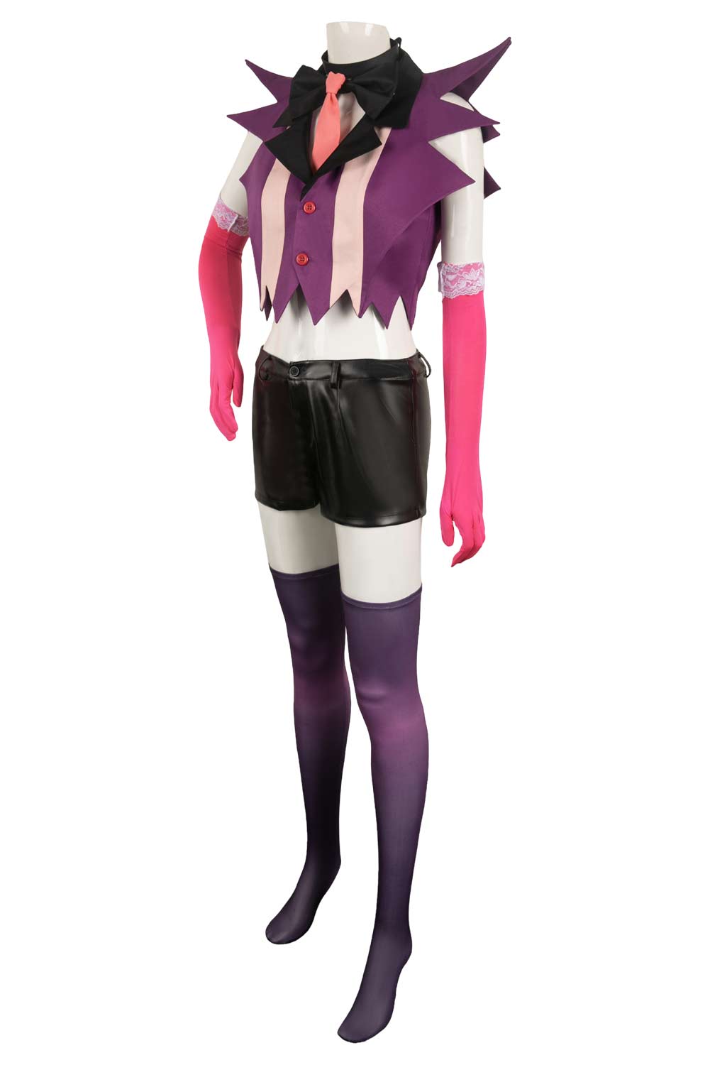 TV Hazbin Hotel Angel Dust Pink Combat Suit Outfits Halloween Carnival Suit Cosplay Costume