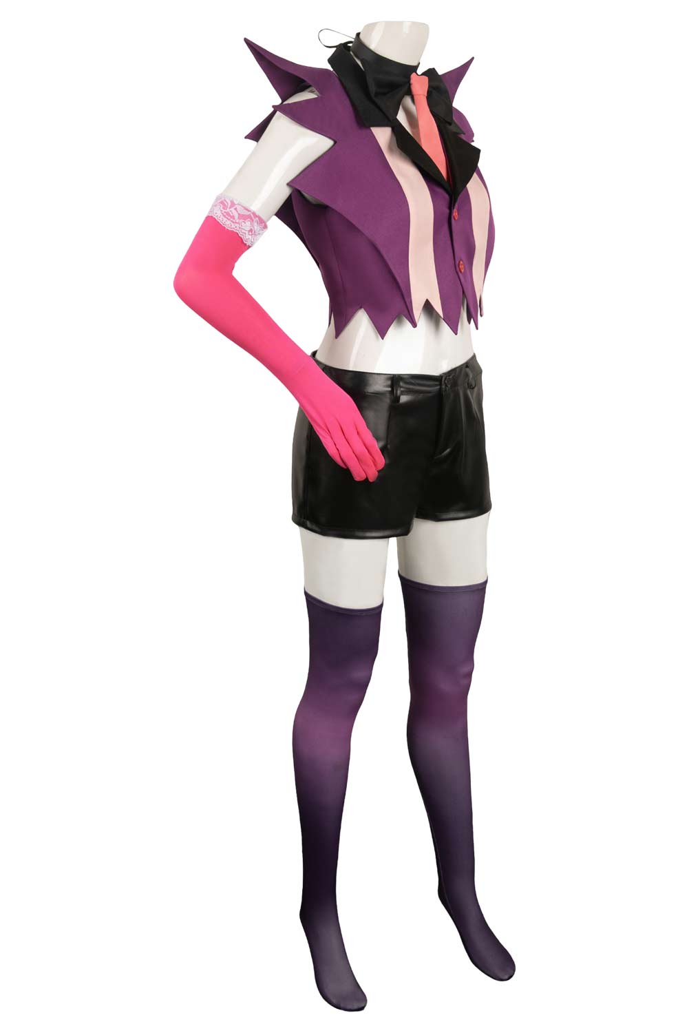 TV Hazbin Hotel Angel Dust Pink Combat Suit Outfits Halloween Carnival Suit Cosplay Costume