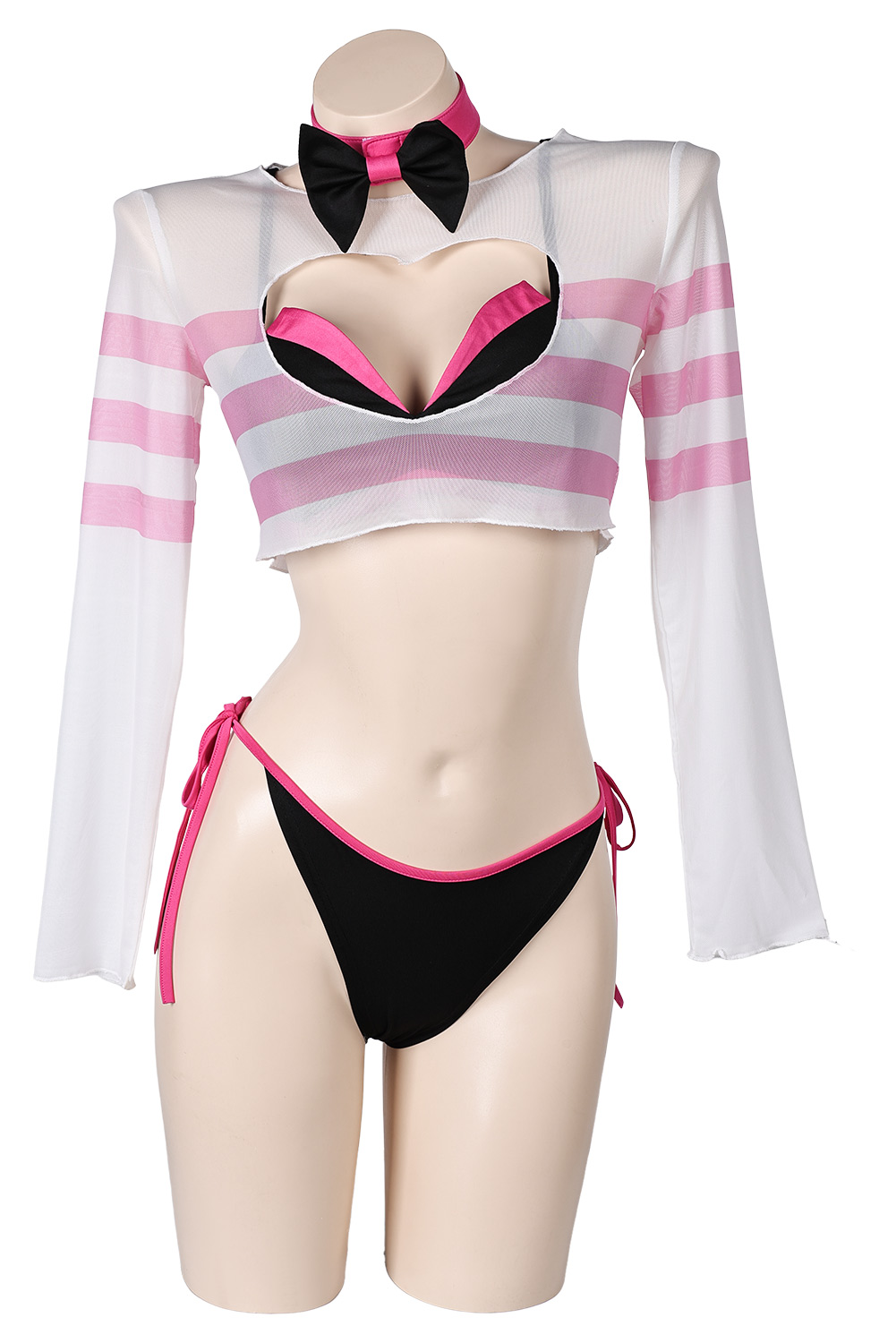 TV Hazbin Hotel Angel Dust Women Bikini 3 Piece Set Cover Up Swimsuit Outfits Halloween Carnival Suit Cosplay Costume Original Design
