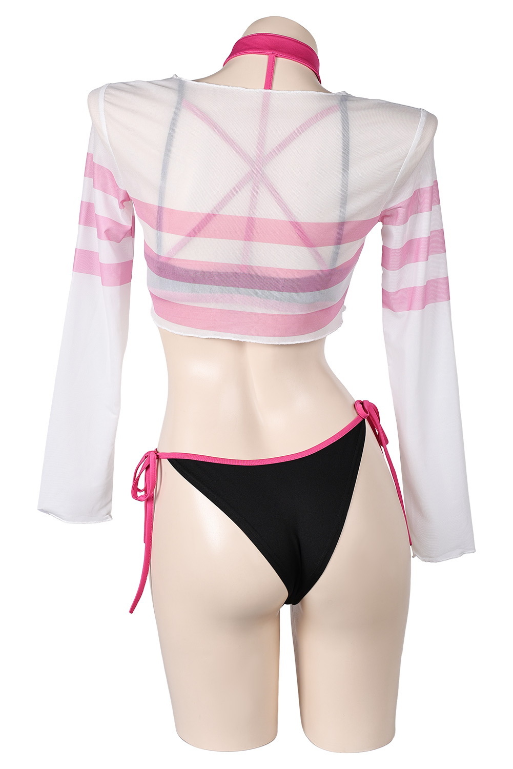 TV Hazbin Hotel Angel Dust Women Bikini 3 Piece Set Cover Up Swimsuit Outfits Halloween Carnival Suit Cosplay Costume Original Design