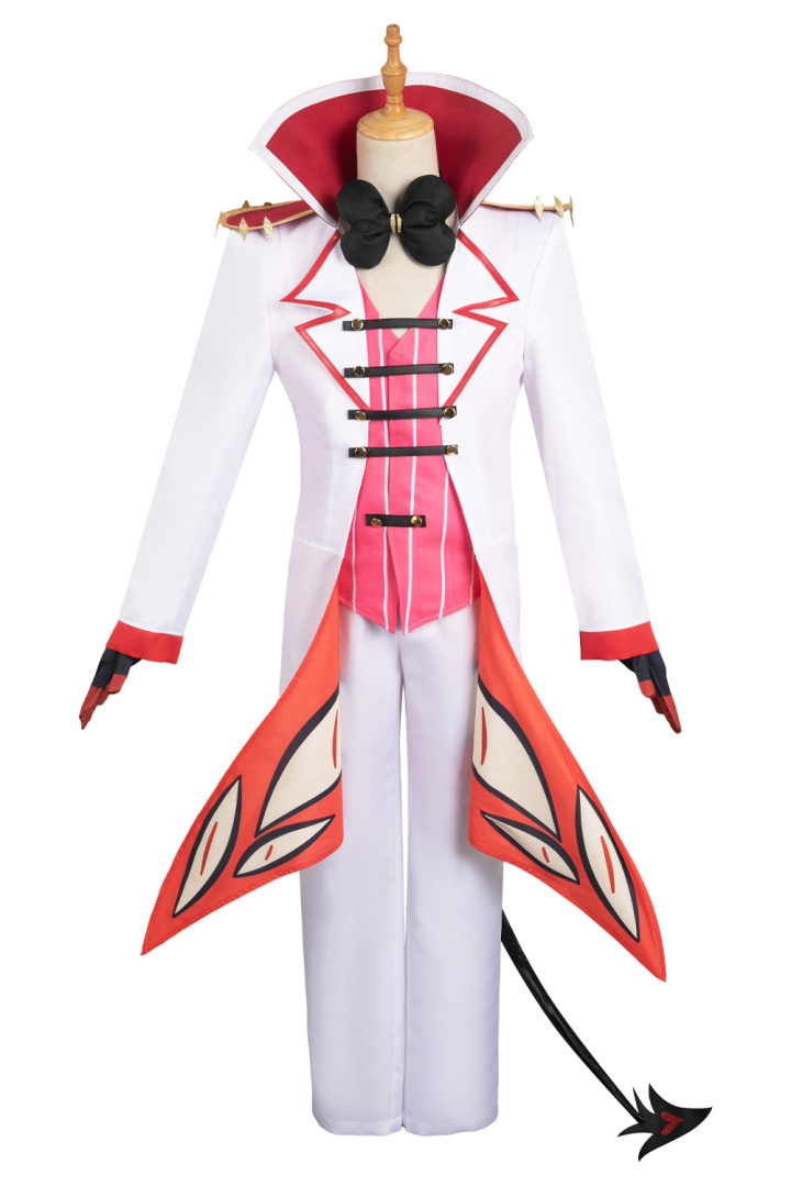 TV Hazbin Hotel Lucifer Morningstar White Combat Suit Outfits Halloween ...