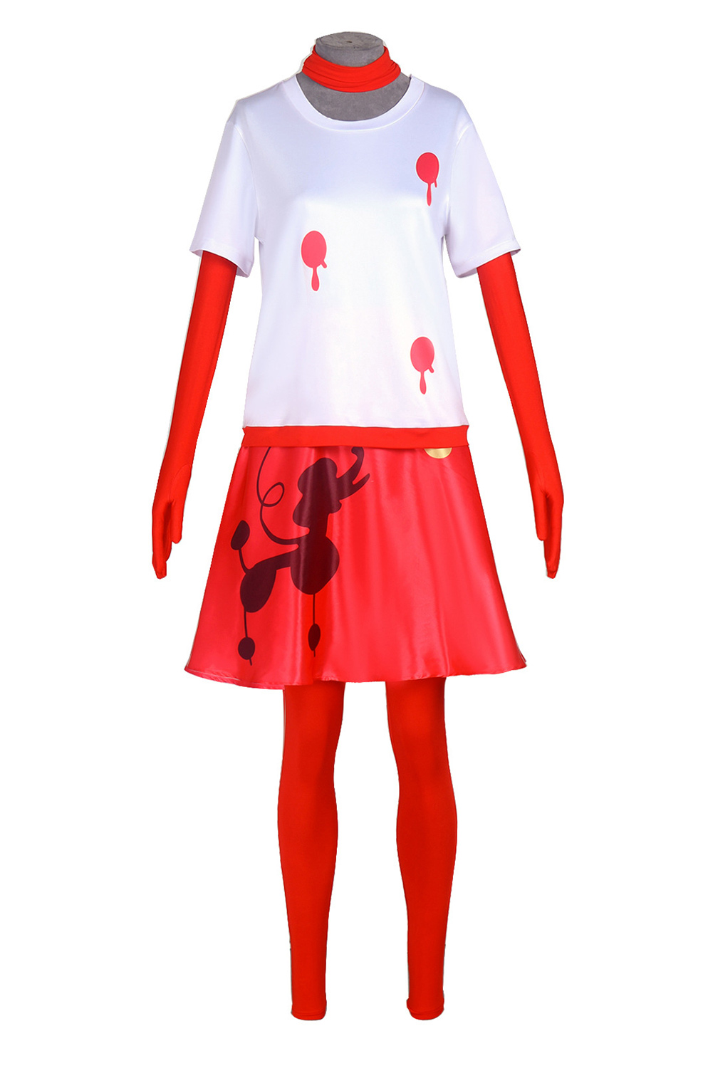 TV Hazbin Hotel Niffty Women Red Dress Set Outfits Halloween Carnival Suit Cosplay Costume