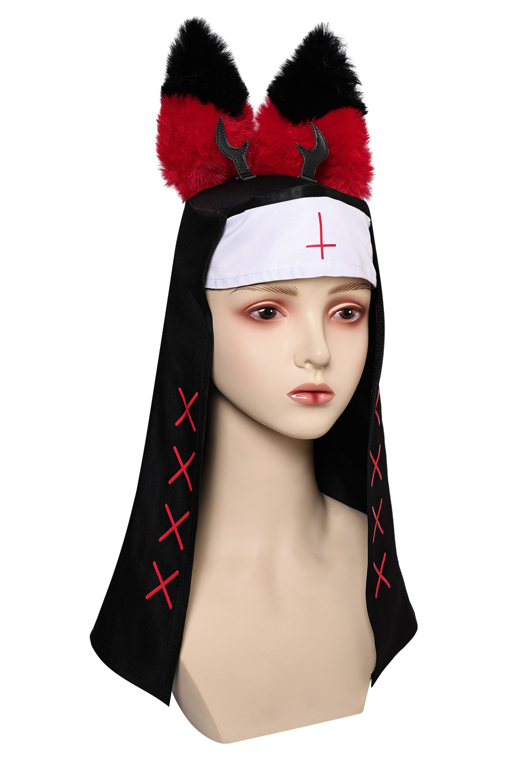 TV Hazbin Hotel Nun Alastor Cosplay Hat Halloween Carnival Costume Accessories