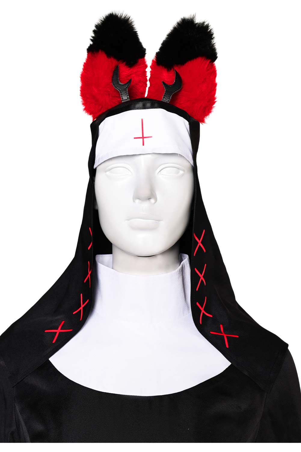 TV Hazbin Hotel Nun Alastor Dress With Hat Outfits Halloween Carnival Suit Cosplay Costume