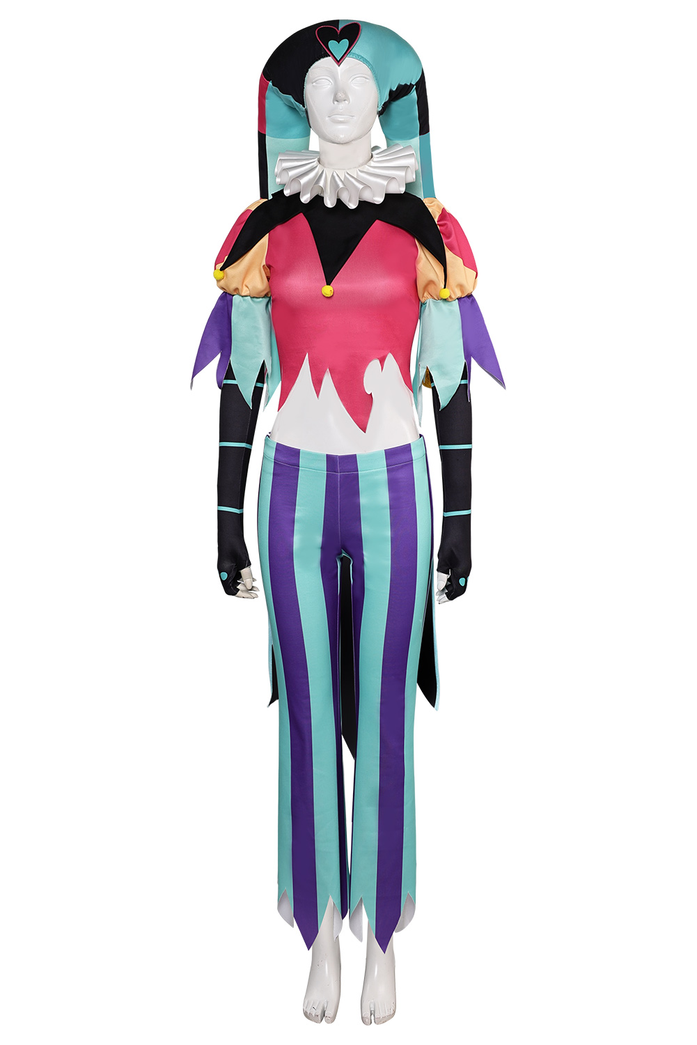 TV Helluva Boss Fizzarolli Clown Full Set Hazbin Hotel Outfits Halloween Carnival Suit Cosplay Costume