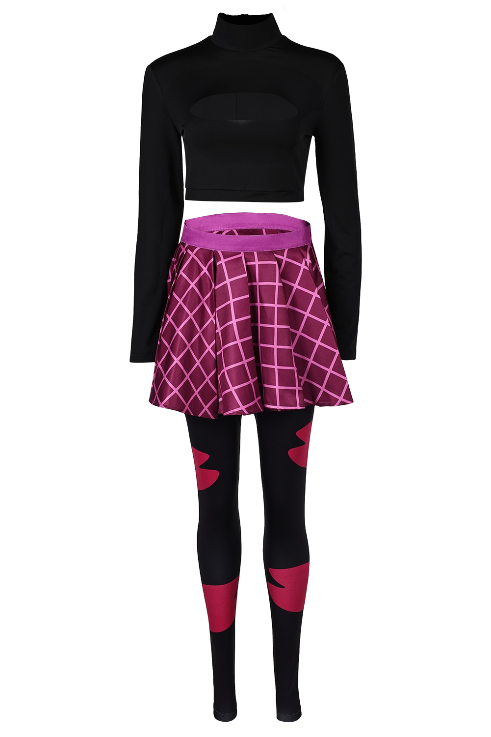 TV Helluva Boss Hazbin Hotel Sallie May Black 3 Pics Set Outfits Halloween Suit Cosplay Costume