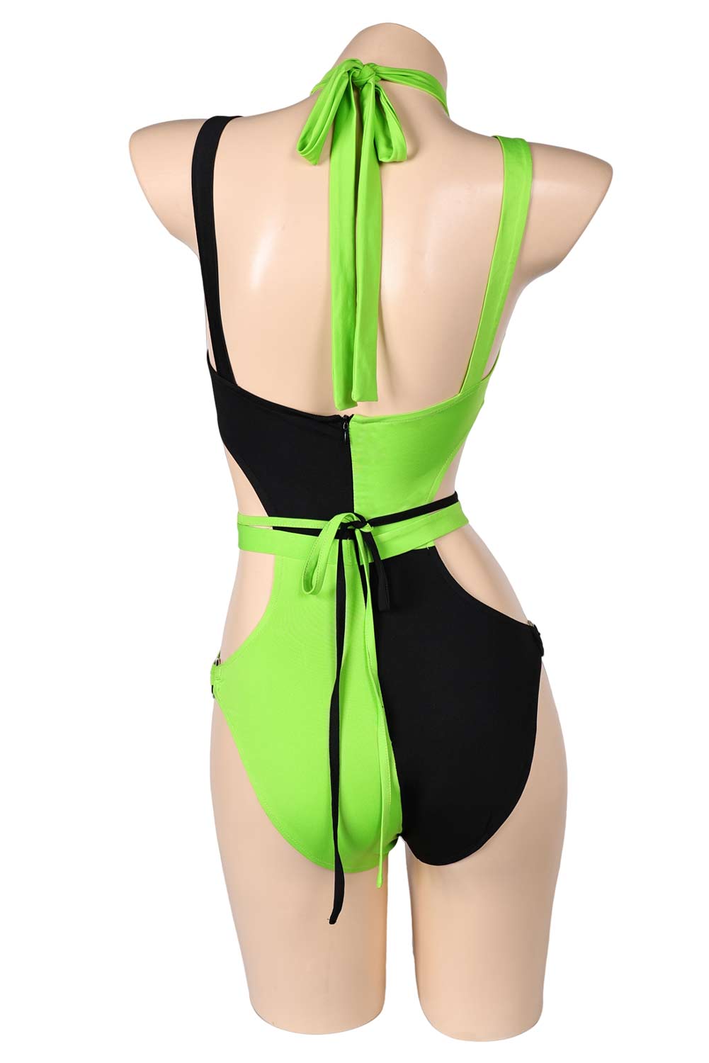 TV Kim Possible Shego Women Green Sexy Swimsuit Outfits Halloween Carnival Suit Cosplay Costume