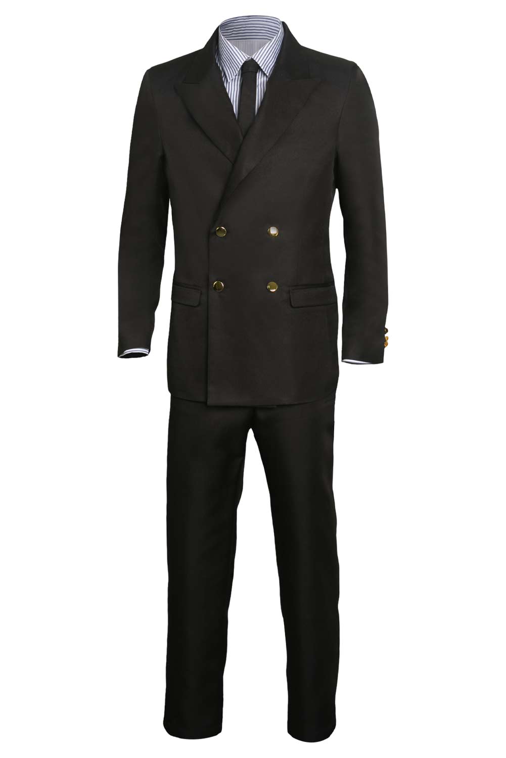 TV One Piece Sanji Black Striped Outfits Halloween Carnival Suit Cosplay Costume