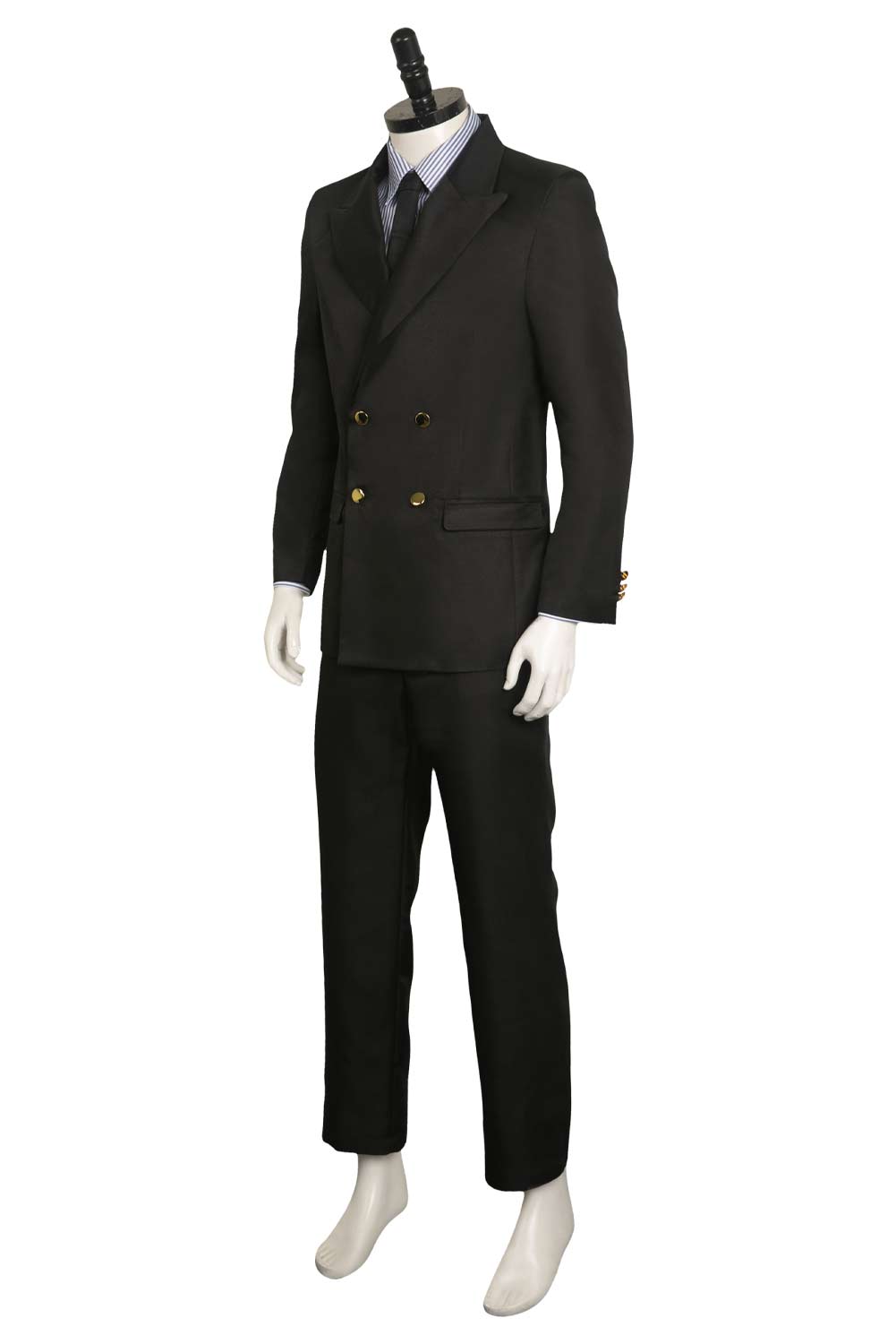 TV One Piece Sanji Black Striped Outfits Halloween Carnival Suit Cosplay Costume