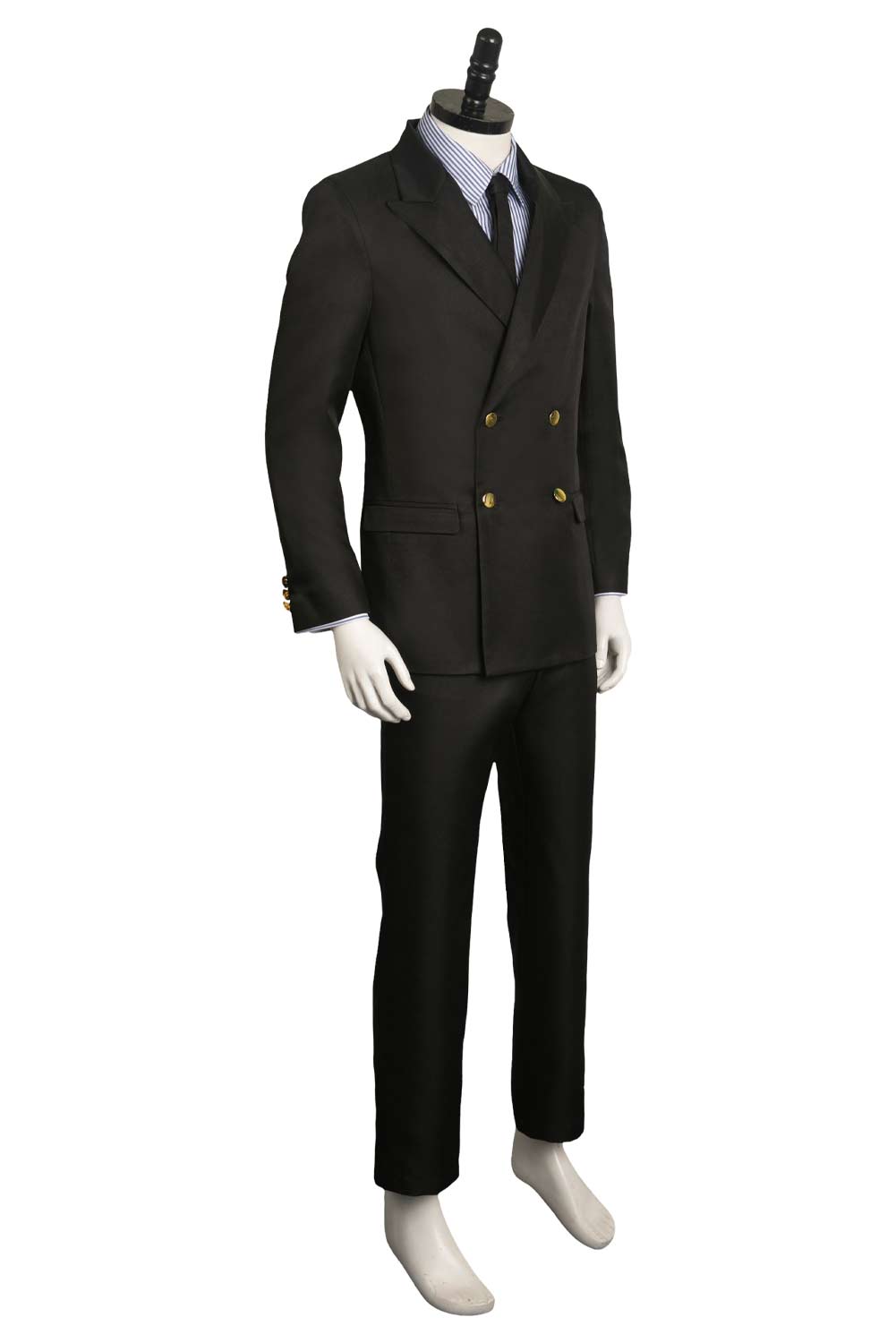 TV One Piece Sanji Black Striped Outfits Halloween Carnival Suit Cosplay Costume