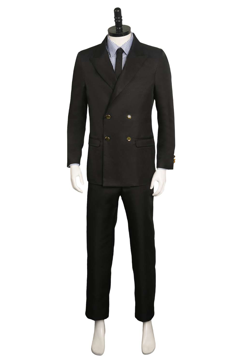 TV One Piece Sanji Black Striped Outfits Halloween Carnival Suit Cosplay Costume