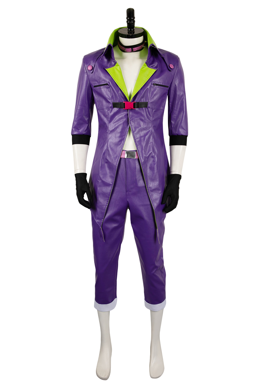 TV Suicide Squad Isekai 2024 Joker Purple Leather Uniform Outfits Halloween Carnival Suit Cosplay Costume