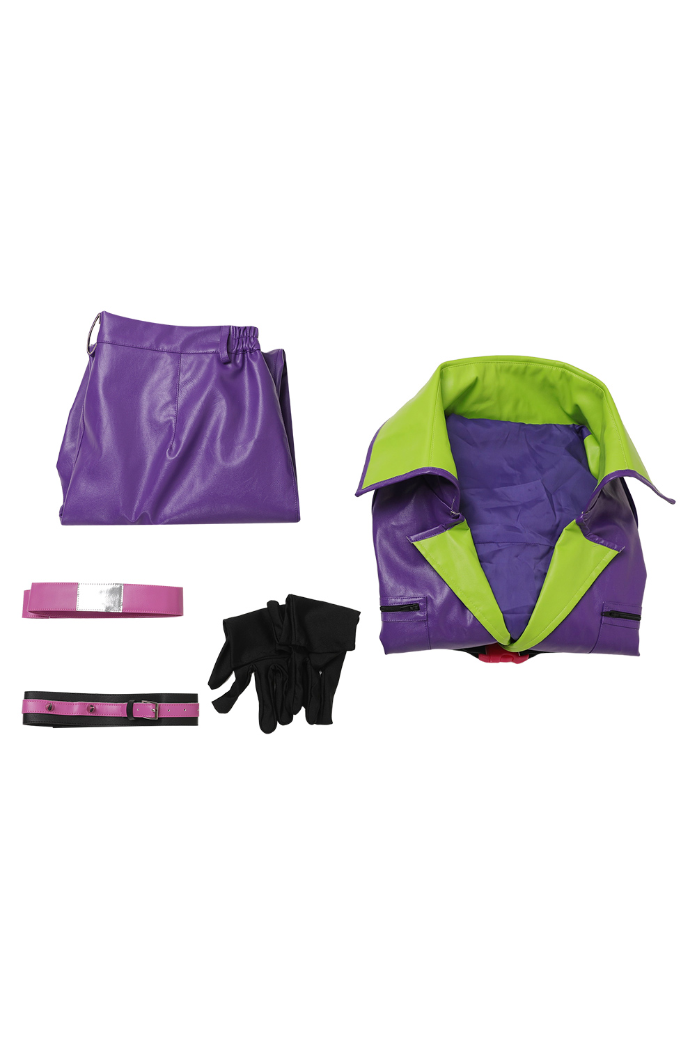 TV Suicide Squad Isekai 2024 Joker Purple Leather Uniform Outfits Halloween Carnival Suit Cosplay Costume