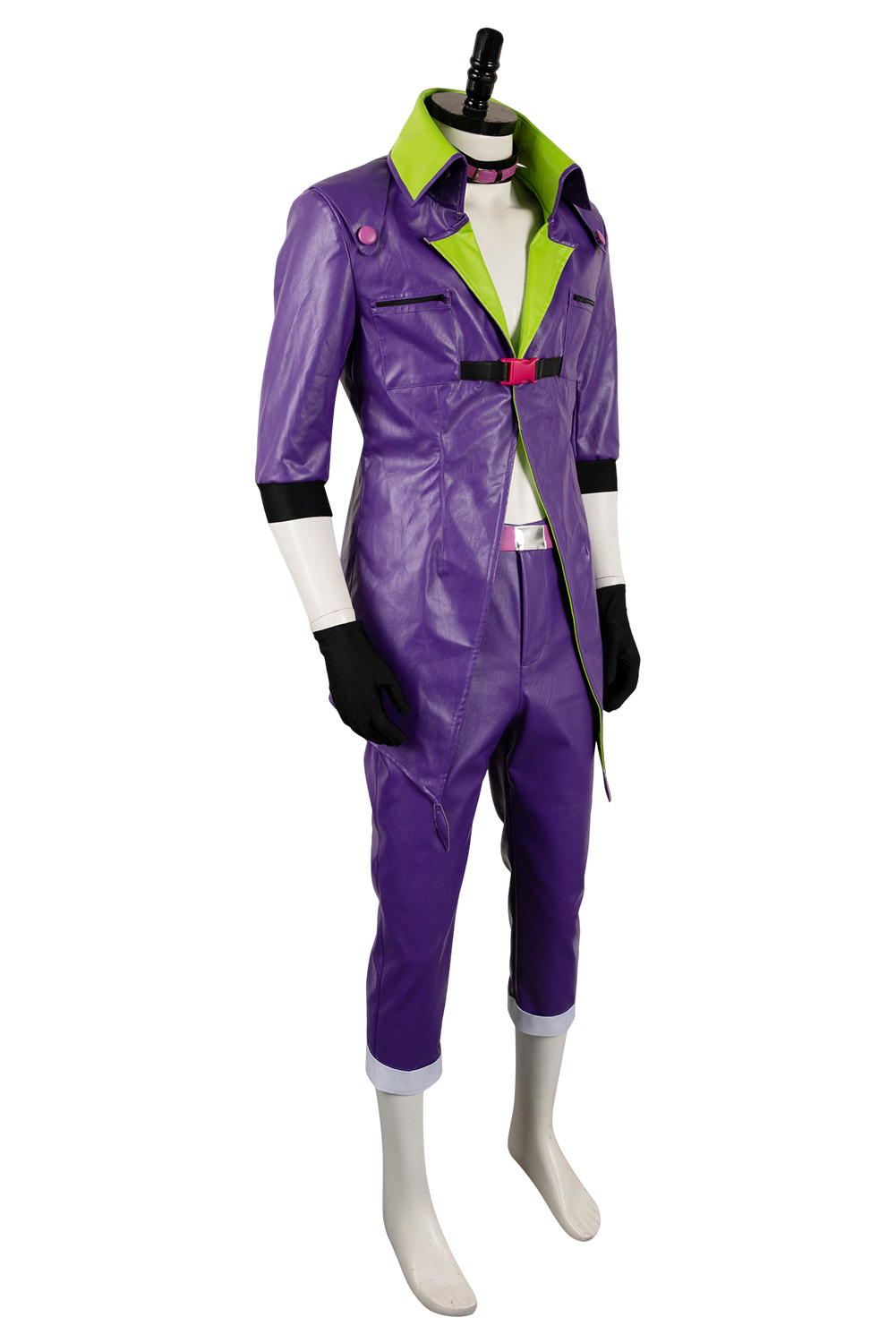 TV Suicide Squad Isekai 2024 Joker Purple Leather Uniform Outfits Halloween Carnival Suit Cosplay Costume