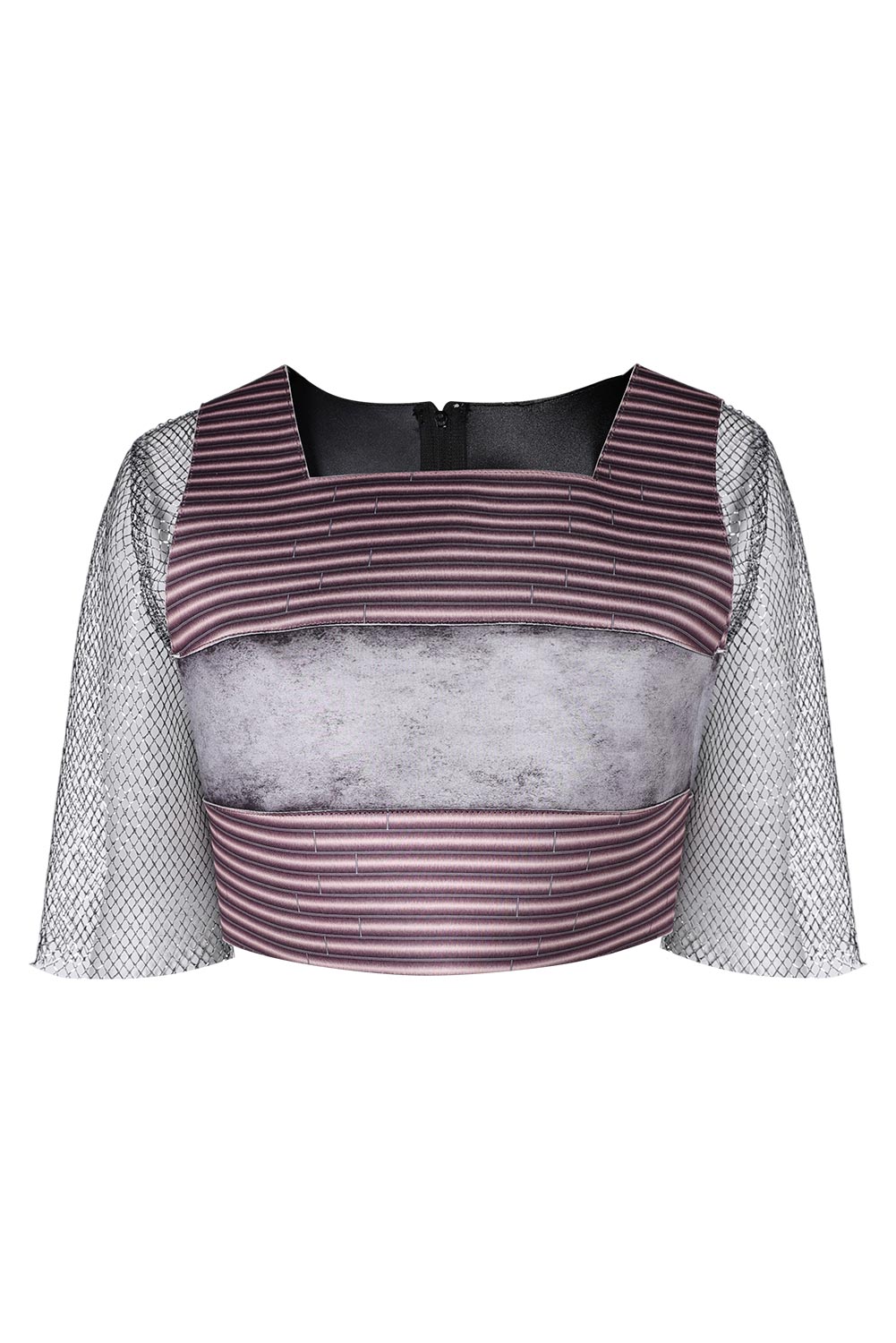 TV The Acolyte Mae Women Printed Panelled Cuirass Top Outfits Halloween Carnival Suit Cosplay Costume