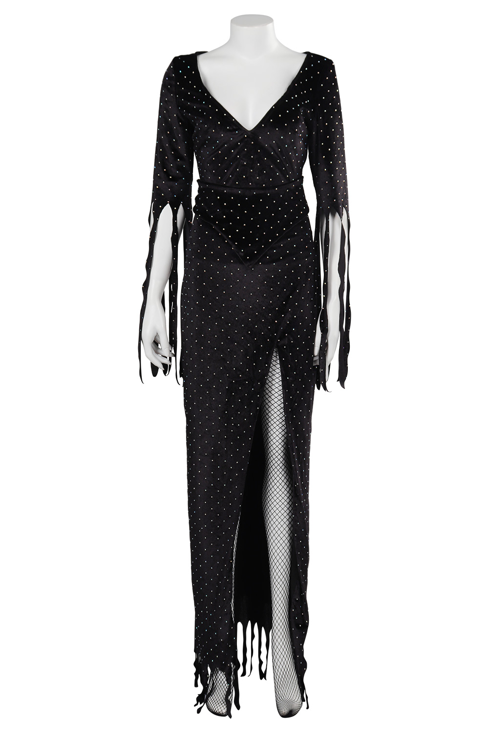 TV The Vampira Show Vampira Women Black Slim Dress Outfits Halloween Carnival Suit Cosplay Costume