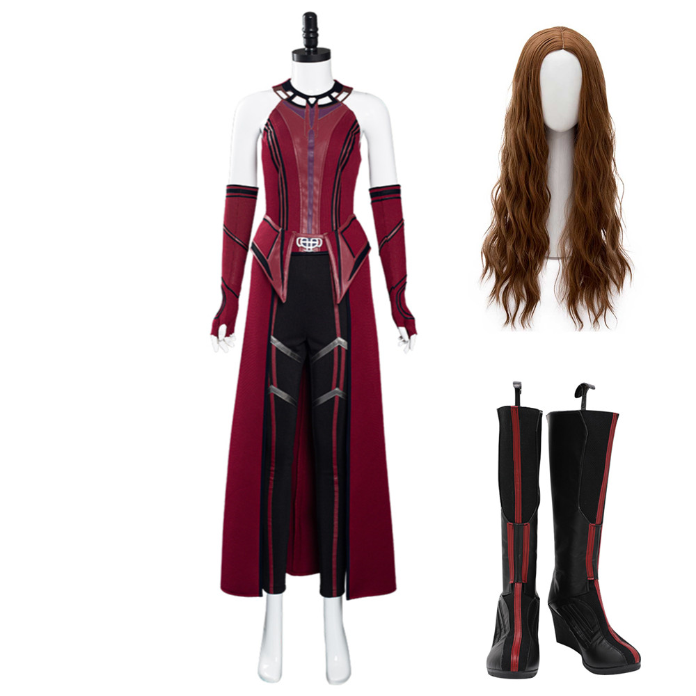 TV Wandavision Scarlet Witch Cosplay Costume Halloween Carnival Suit