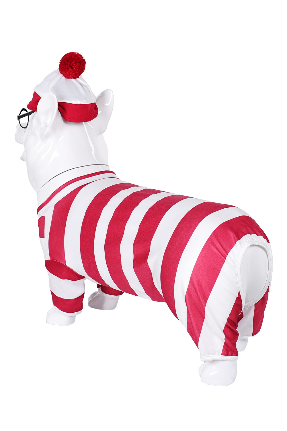 TV Where's Wally/Waldo? Willy Pet Dog Clothing Outfits Halloween Carnival Suit Cosplay Costume